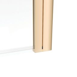 Semi-Framed Brushed Brass Bath Screen Reversible 800mm x 1500mm