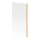 Semi-Framed Brushed Brass Bath Screen Reversible 800mm x 1500mm