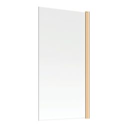 Semi-Framed Brushed Brass Bath Screen Reversible 800mm x 1500mm