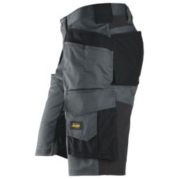 Snickers 6151 Stretch Work Shorts Steel Grey / Black 33" W