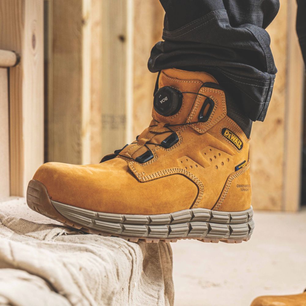 DEWALT Lancaster BOA Size 8 Wheat Waterproof Steel Toe Cap Safety