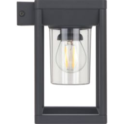 Luceco Filament
 Outdoor LED Solar Wall Lantern With PIR Sensor Black 220lm