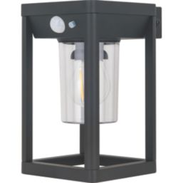 Luceco Filament
 Outdoor LED Solar Wall Lantern With PIR Sensor Black 220lm