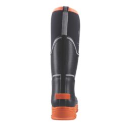 Muck Boots Grit S5 Size 5 Womens Black/Orange   Safety Wellies