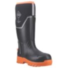Muck Boots Grit S5 Size 5 Womens Black/Orange   Safety Wellies