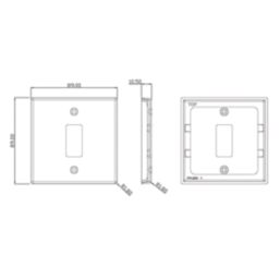 Knightsbridge  1-Module Grid Faceplate Antique Brass
