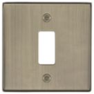 Knightsbridge  1-Module Grid Faceplate Antique Brass