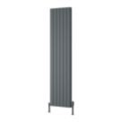 Reina Piatto Double 1800mm x 445mm 4777BTU Anthracite Vertical Designer Radiator
