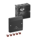 Spelsberg Black IP66 24A 5-Terminal Weatherproof Outdoor Adaptable Junction Box 102mm x 57mm x 102mm