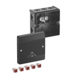 Spelsberg Black IP66 24A 5-Terminal Weatherproof Outdoor Adaptable Junction Box 102mm x 57mm x 102mm