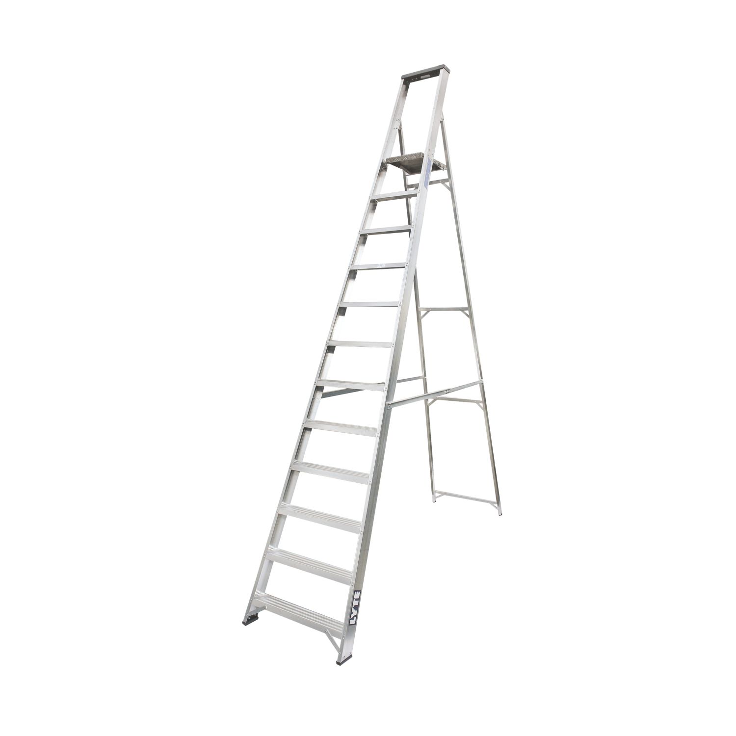 Lyte Aluminium 3.18m 12 Step Platform Step Ladder (577FG)
