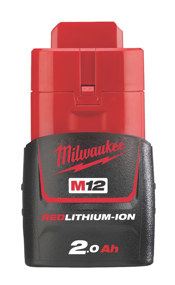 Milwaukee M12 B2 12V 2.0Ah Li Ion RedLithium Battery Screwfix