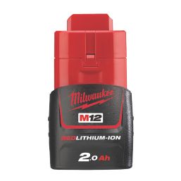 Milwaukee M12 B2 12V 2.0Ah Li Ion RedLithium Battery Screwfix