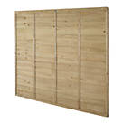 Forest TP Super Lap  Garden Fencing Panel Natural Timber 6' x 5' 6" Pack of 5