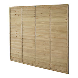 Forest TP Super Lap  Garden Fencing Panel Natural Timber 6' x 5' 6" Pack of 5