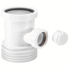 McAlpine  Push-Fit 1-Boss Single Socket Toilet Connector Pipe White 110mm