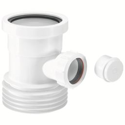 McAlpine  Push-Fit 1-Boss Single Socket Toilet Connector Pipe White 110mm