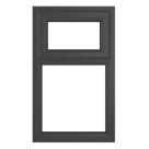 Crystal  Top Opening Clear Triple-Glazed Casement Anthracite on White uPVC Window 610mm x 1040mm