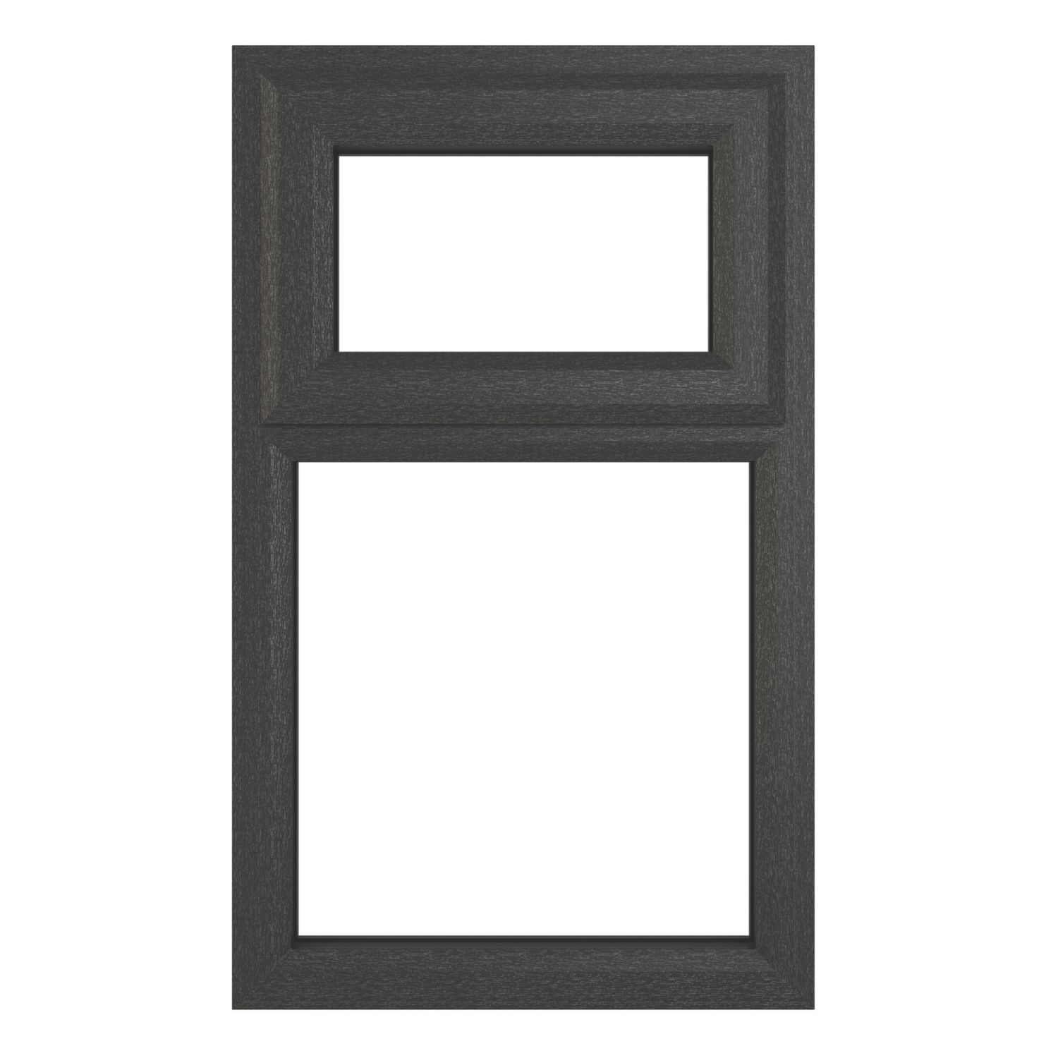 Crystal Top Opening Clear Triple-Glazed Casement Anthracite on White uPVC Window 610mm x 1040mm (577JN)
