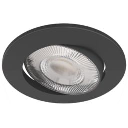 Calex SMD 220-240V 2700-6500K Adjustable Tilting Head  LED Smart Downlight With Variable White Light Black 4.9W 345lm 3 Pack