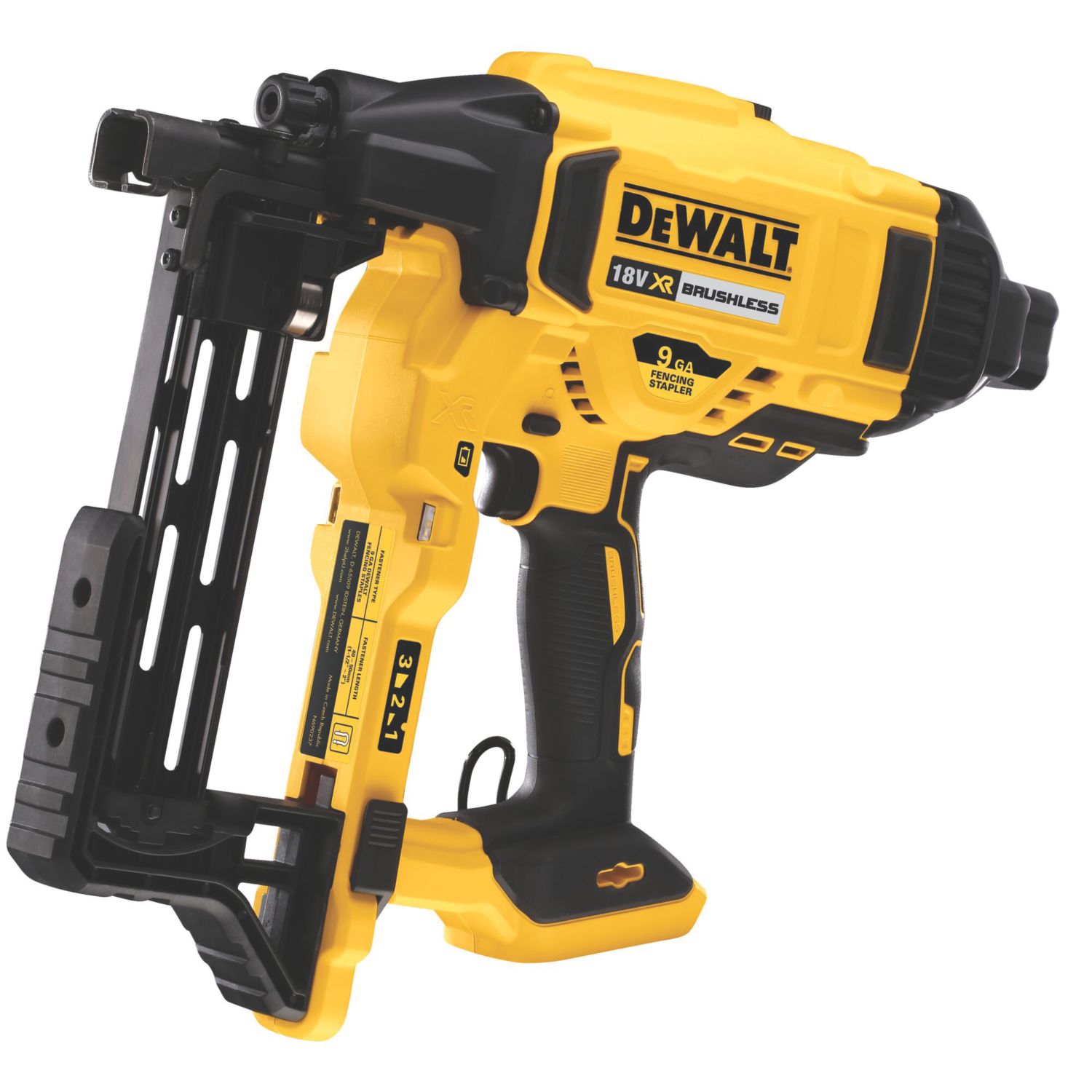DeWalt DCFS950N-XJ 50mm 18V Li-Ion XR Brushless First Fix Cordless Stapler / Nail Gun - Bare (577KJ)