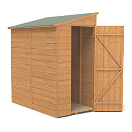 Forest Delamere 3' x 6' (Nominal) Pent Shiplap T&G Timber Shed with Assembly