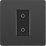British General Evolve 1-Gang 2-Way LED Single Master Trailing Edge Touch Dimmer Switch  Black with Black Inserts