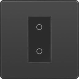 British General Evolve 1-Gang 2-Way LED Single Master Trailing Edge Touch Dimmer Switch  Black Chrome