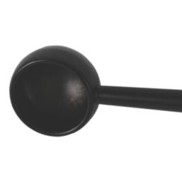 Essentials Rail End Brackets Black 19mm 2 Pack