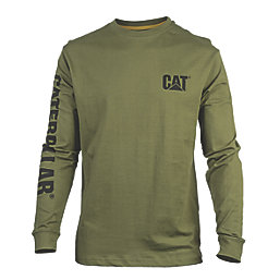 CAT Trademark Banner Long Sleeve T-Shirt Chive XX Large 50-52" Chest