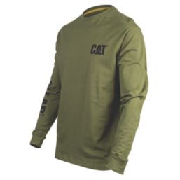 CAT Trademark Banner Long Sleeve T-Shirt Chive 2X Large 50-52" Chest