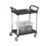 Barton  Silver/Black Premium 2-Shelf Trolley 940mm