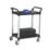 Barton  Silver/Black Premium 2-Shelf Trolley 940mm