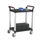 Barton  Silver/Black Premium 2-Shelf Trolley 940mm