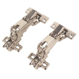 Nickel 165° Sprung Concealed Hinges 128mm 2 Pack