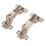 Nickel 165° Sprung Concealed Hinges 128mm 2 Pack