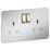 Knightsbridge  13A 2-Gang 2-Pole Switched Socket Matt White