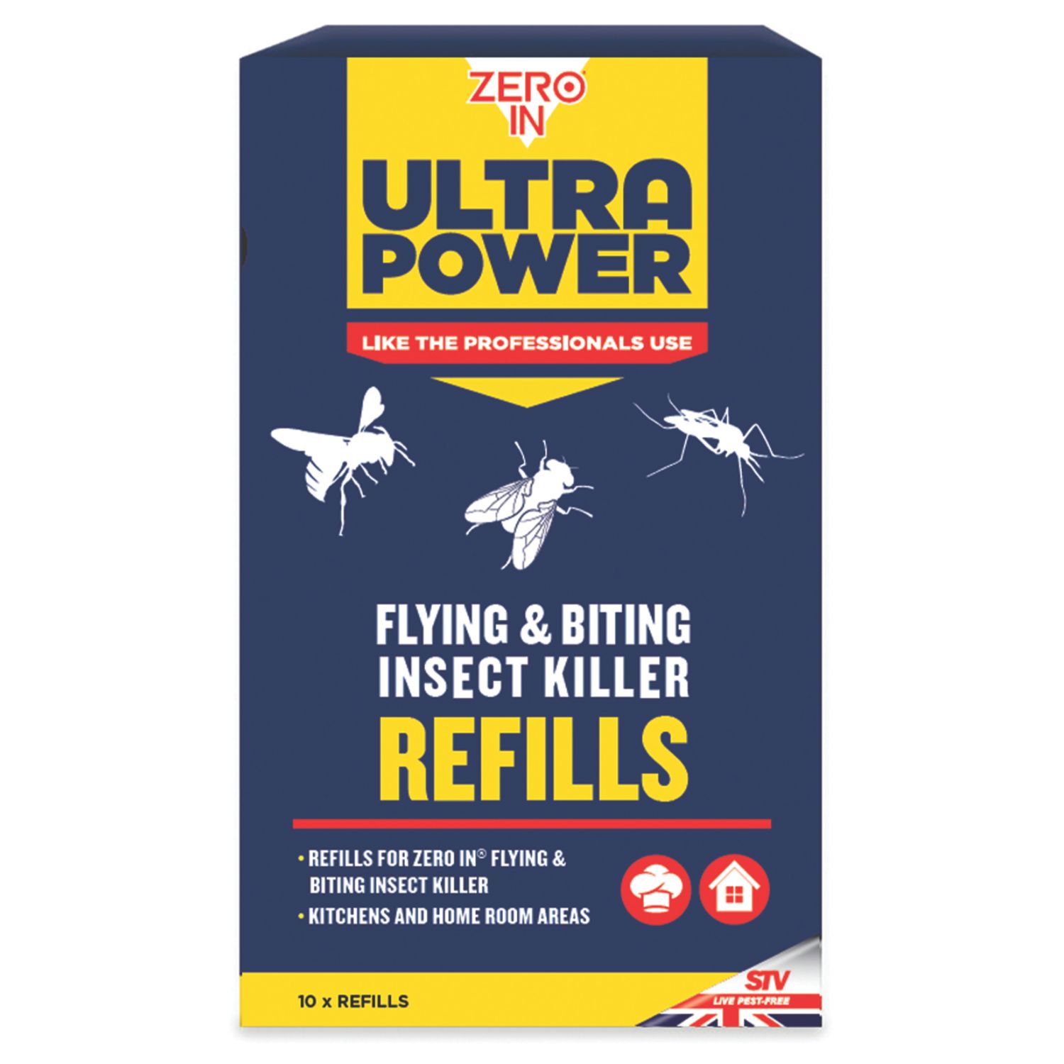 Zero In Ultra Power Insect Killer 225mm x 135mm 10 Pack (578CR)