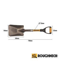 Roughneck  Square Head Heavy Duty Micro Bulk Shovel