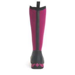 Muck Boots Arctic Adventure  Size 8 Womens Black/ Maroon Non Safety Wellies