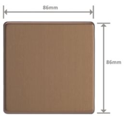 Varilight  1-Gang Blanking Plate Brushed Bronze