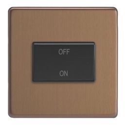 Varilight  10A 1-Gang 3-Pole Fan Isolator Switch Brushed Bronze