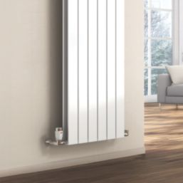 Reina Flat Double 1800mm x 218mm 1977BTU White Vertical Designer Radiator