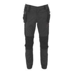 DEWALT Pritchard Stretch Work Joggers Grey / Black 36" W 31" L