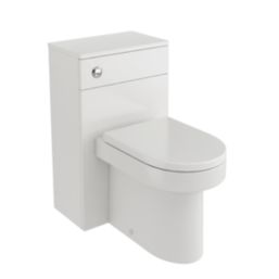 Essentials Idaho Bathroom Vanity Unit & WC Pack White Gloss 1155mm x 820mm x 855mm