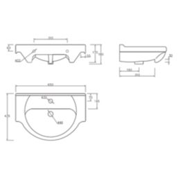 Essentials Idaho Bathroom Vanity Unit & WC Pack White Gloss 1155mm x 820mm x 855mm