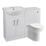 Essentials Idaho Bathroom Vanity Unit & WC Pack White Gloss 1155mm x 820mm x 855mm