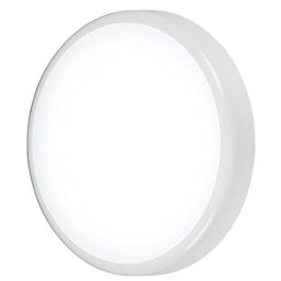 Knightsbridge BT20ACTS Indoor & Outdoor Round LED CCT Adjustable Bulkhead With Microwave Sensor White 20W 1730-1930lm