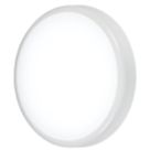 Knightsbridge BT20ACTS Indoor & Outdoor Round LED CCT Adjustable Bulkhead With Microwave Sensor White 20W 1730-1930lm