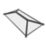 Crystal Clear Aluminium & uPVC Double-Glazed Lantern Roof Black 2000mm x 1000mm